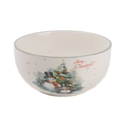 Kerámia müzlistál hóemberek