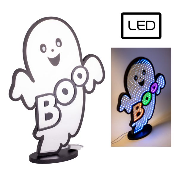 Világító szellem BOO Led-es 40x29cm