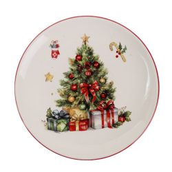 Kerámia kistányér karácsonyfa 21cm