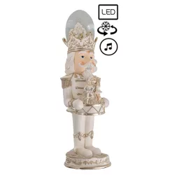 Diótörő havazógömb + Led fehér 46x13cm