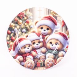 Tálca kerek műanyag macik 33cm