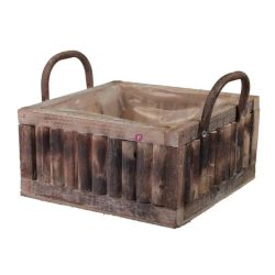 Kaspó füllel négyszög ültethető fa 29x29cm