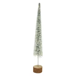 Fenyőfa havas műanyag Led-es 6x58cm
