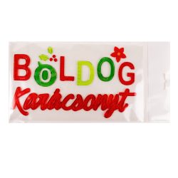 Ablakzselé "Boldog Karácsonyt" felirat
