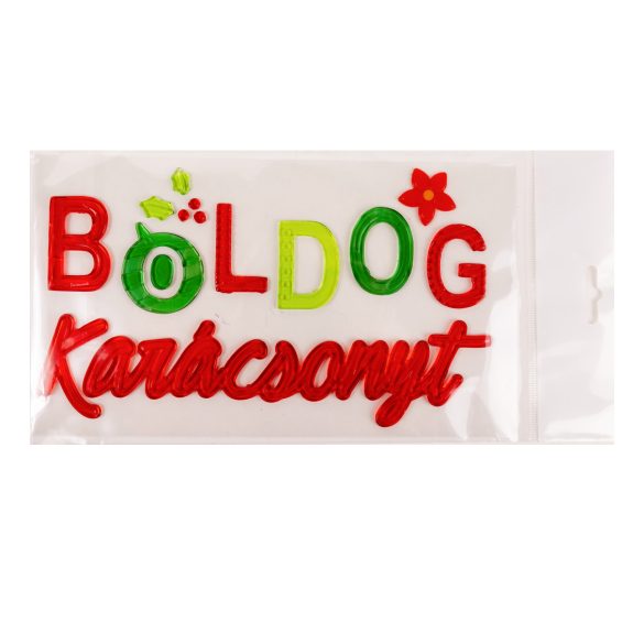 Ablakzselé "Boldog Karácsonyt" felirat