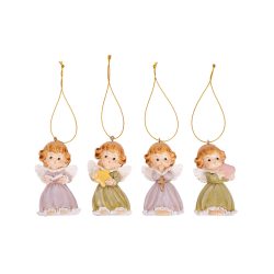 Angyal akasztós 4 féle poly 8x4cm