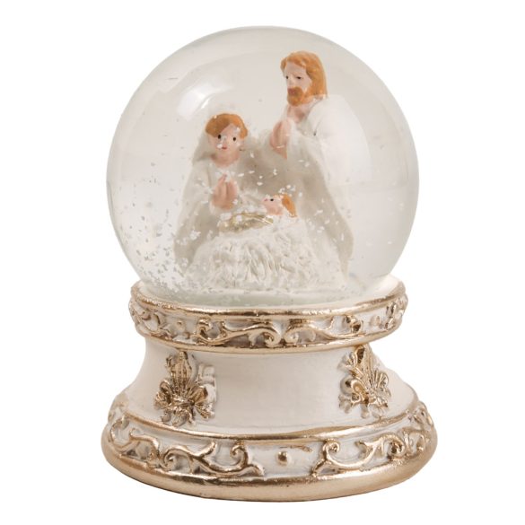 Havazógömb szent család fehér 6x5cm