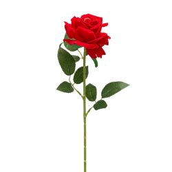 Bársonyos rózsaág levelekkel 75x6cm