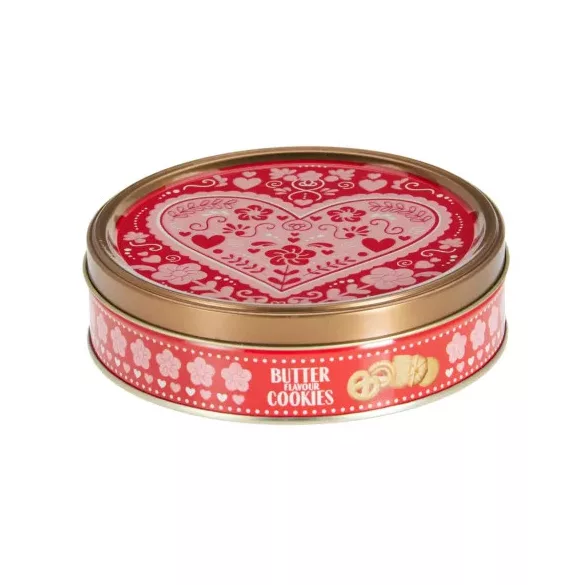 Beckys vajas keksz fémdobozban piros szív 114g