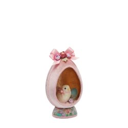 Tojás csibével dekoráció textil 26x16x6cm