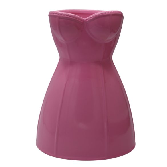 Váza rózsaszín ruha kerámia 17x26cm