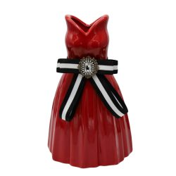 Váza piros ruha kerámia 18x28cm