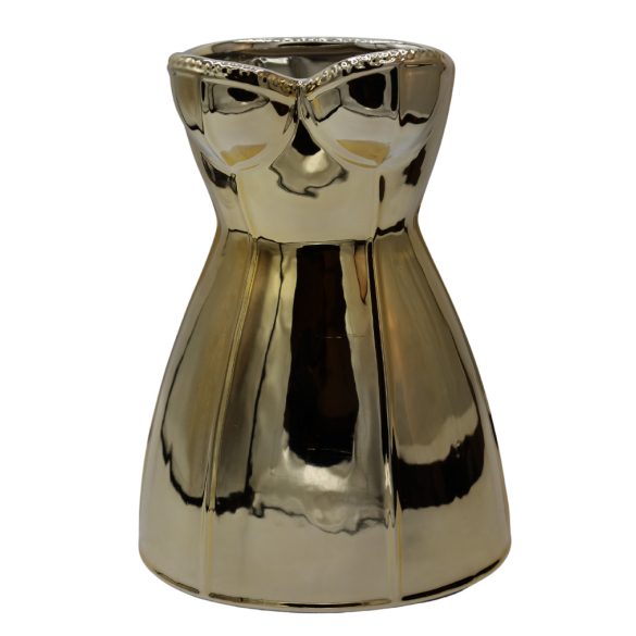 Váza arany ruha kerámia 17x17x26cm