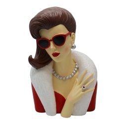 Női fej napszemüvegben poly 17x27cm