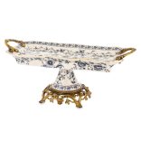 Barokk stílusú kínálótál kerámia 43x18cm