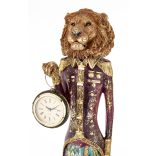 Oroszlán figura órával poly 78x10cm