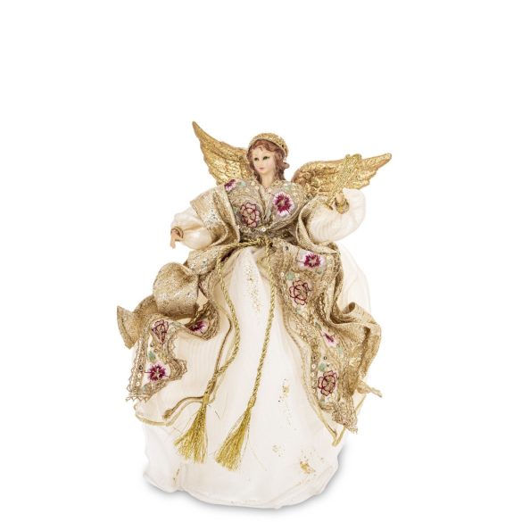 Angyal szárnyas selyem ruhában 28x17cm