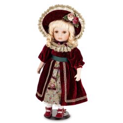 Porcelán baba macival 52x25cm