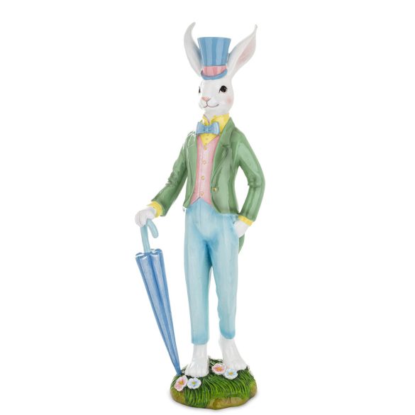 Nyúl figura esernyővel poly 45x15cm