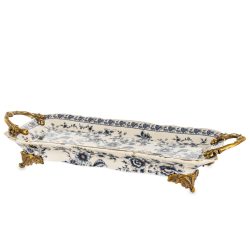 Barokk stílusú kínálótál 7x43x17cm