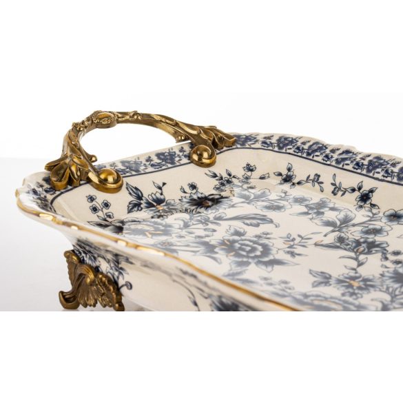 Barokk stílusú kínálótál 7x43x17cm