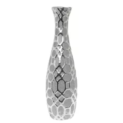 Váza kerámia szürke ezüst 48cm