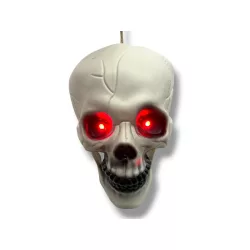 Halloween dekor koponya Led-es 18cm