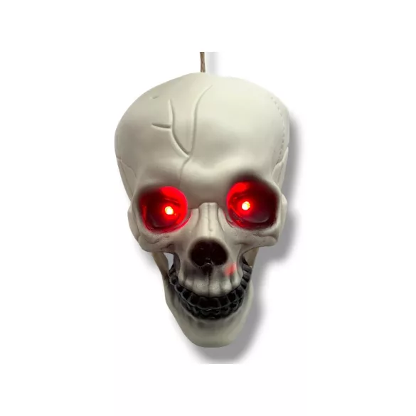 Halloween dekor koponya Led-es 18cm