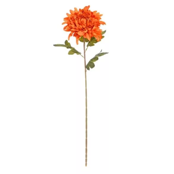 Selyemvirág krizantém narancssárga 76cm