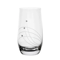 Pohár swarovski kristállyal üveg 390ml