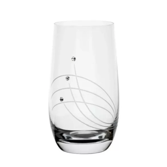 Pohár swarovski kristállyal üveg 390ml