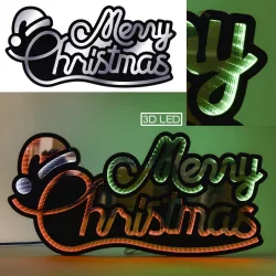 Világító Led "Merry Christmas 60x29x2cm