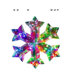 Világító hópihe Led-es, 36x36cm USB