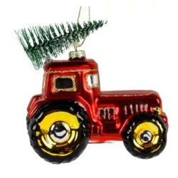 Karácsonyfadísz traktor 9x5cm