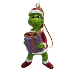 Grinch figura ajándékkal poly 10cm