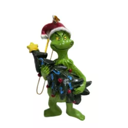Grinch figura karácsonyfával poly 10cm