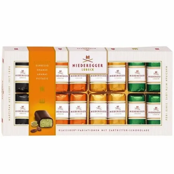 Niederegger 200G Marzipan Variant Pistazie-Orange-Ananas-Espresso